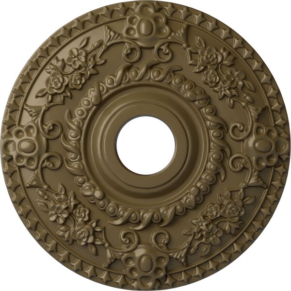 Ekena Millwork Rose Ceiling Medallion (Fits Canopies up to 7 1/4"), 18"OD x 3 1/2"ID x 1 1/2"P, Mississippi Mud CM18ROMMF - main